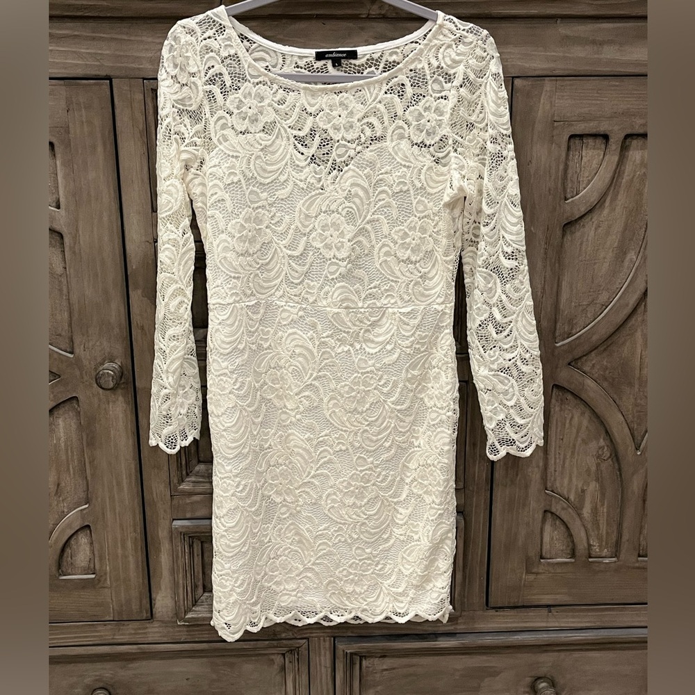 Ambiance Cream Lace Dress